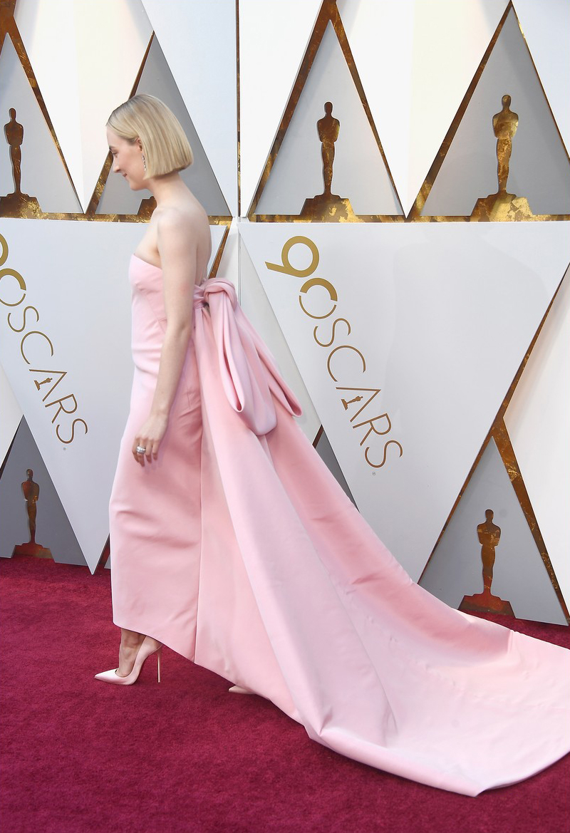saoirse ronan calvin klein by appointment oscars pink 2018