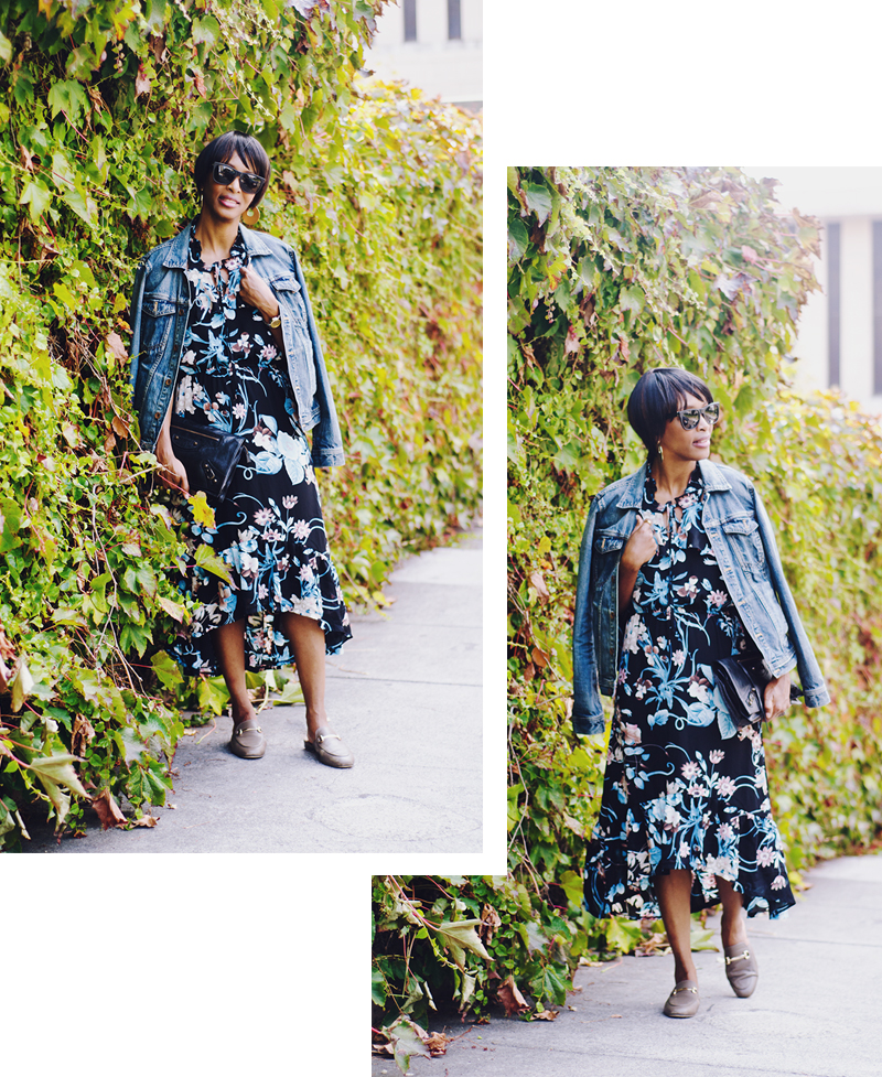 floral off the shoulder dress into fall | j'adore couture