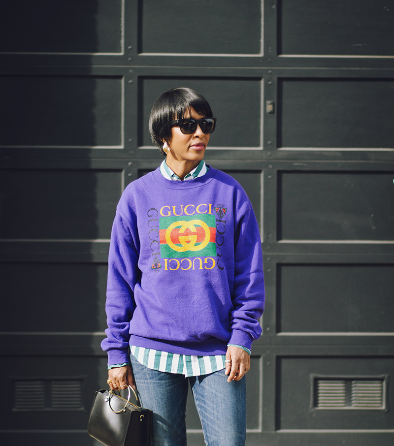 purple gucci sweatshirt afterlife boutique