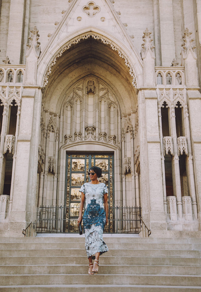 bhldn santiago blue lace dress grace cathedral san francisco