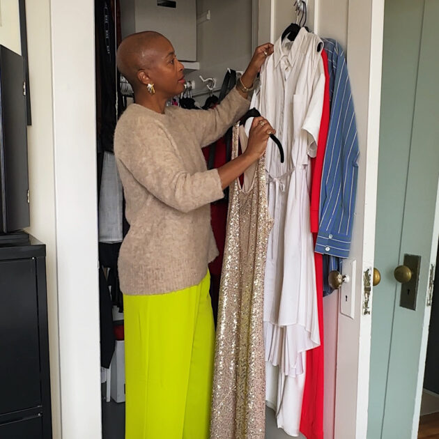 j'adore couture my closet tan sweater chartreuse pants